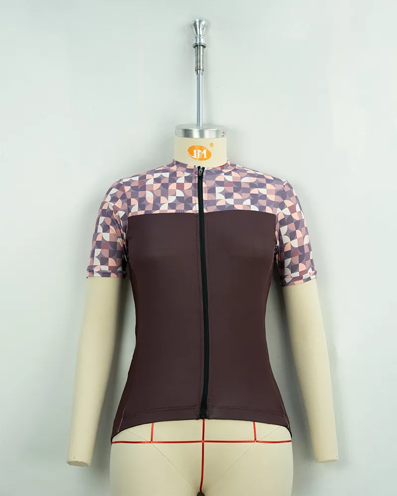 Geometric Pattern Cycling Jersey -1