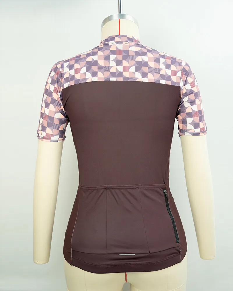 Geometric Pattern Cycling Jersey -2