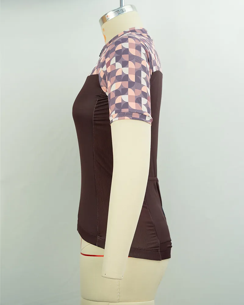 Geometric Pattern Cycling Jersey -3