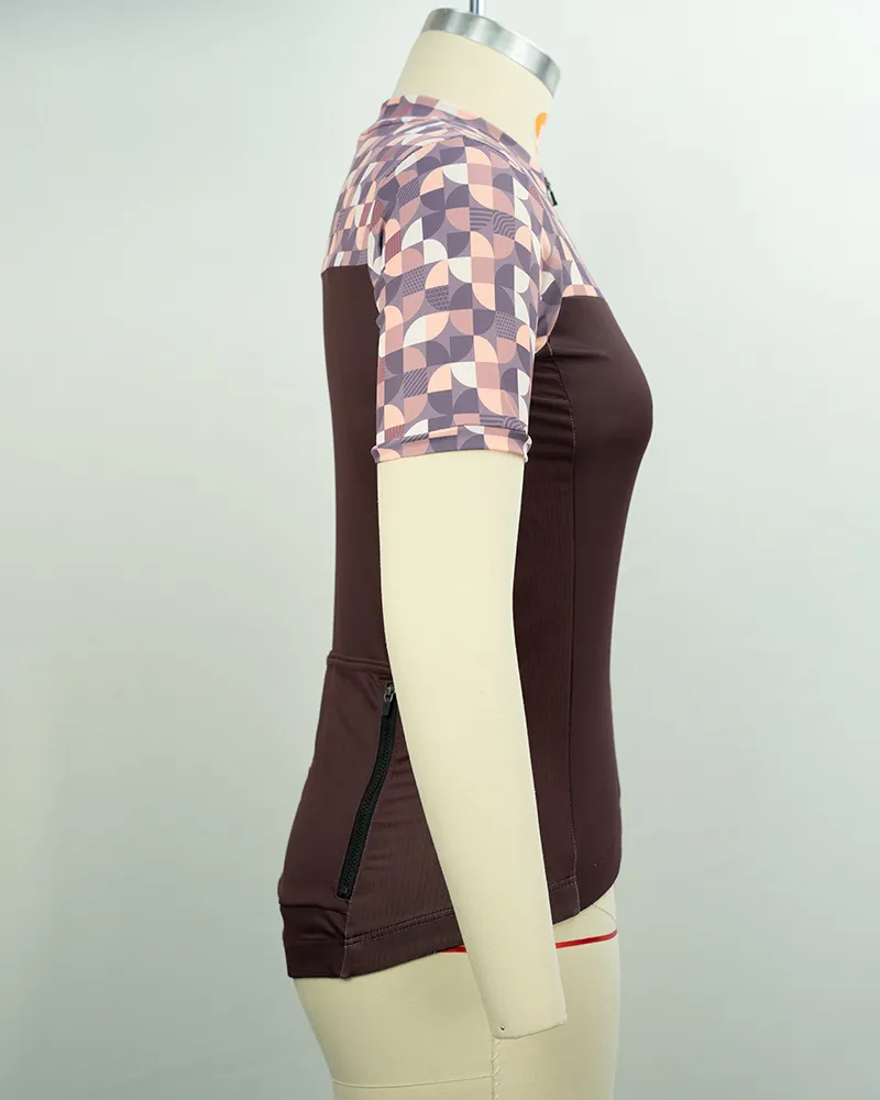 Geometric Pattern Cycling Jersey -4