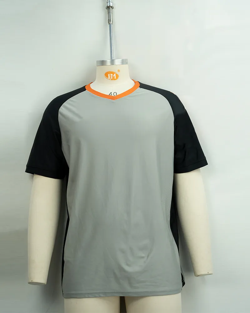 Men’s Breathable Gray and Black T-Shirt -1