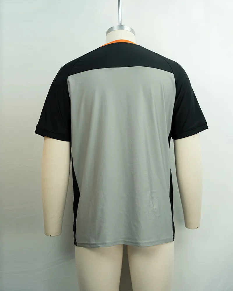 Men’s Breathable Gray and Black T-Shirt -2