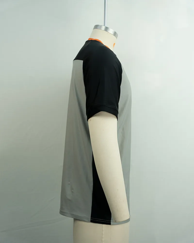 Men’s Breathable Gray and Black T-Shirt -3