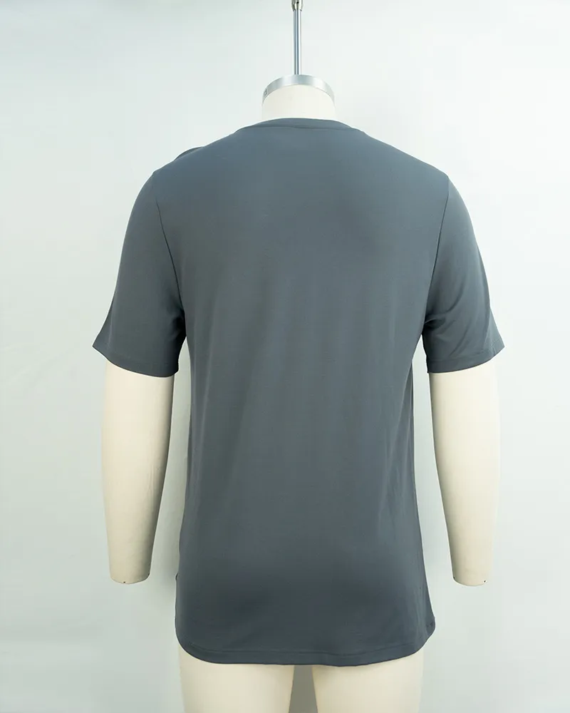 Men’s Charcoal Gray Short Sleeve T-Shirt -2
