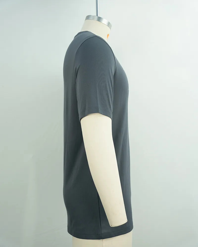 Men’s Charcoal Gray Short Sleeve T-Shirt -4