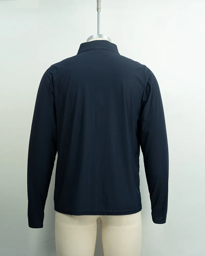 Men’s Navy Blue Zip-Up Jacket – Breathable and Stylish Outdoor Wear-2