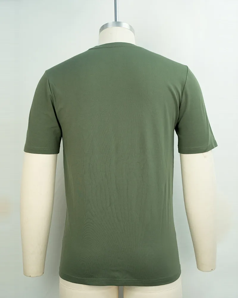 Men’s Olive Green Running T-Shirt -2
