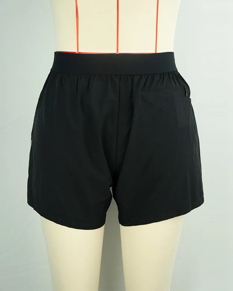 Women’s Black Athletic Shorts-1
