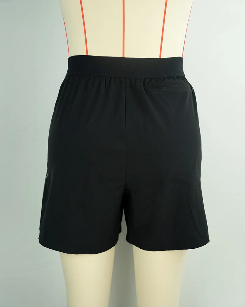 Women’s Black Athletic Shorts-2