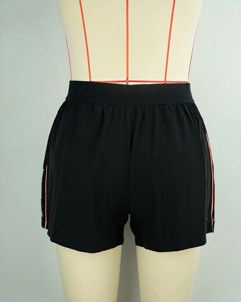 Women’s Black Athletic Shorts-2