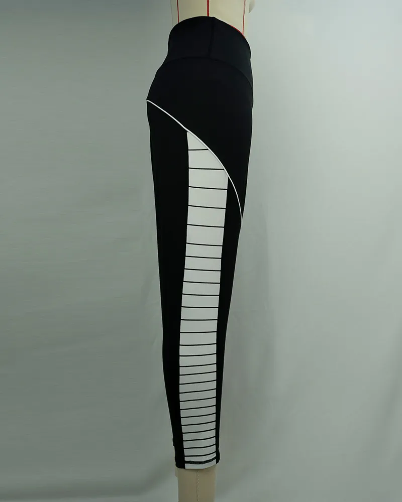 Women`s Black High Waist Yoga Pants-3