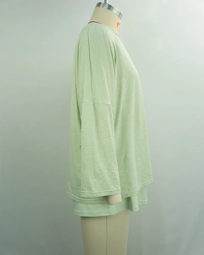 Women’s Mint Green Long Sleeve Casual Tunic-4