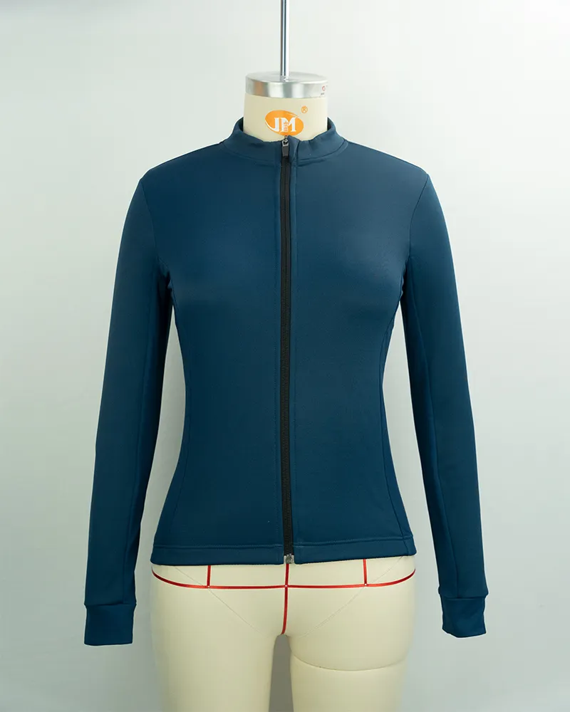 Women’s Navy Blue Full-Zip Performance Jacket-1