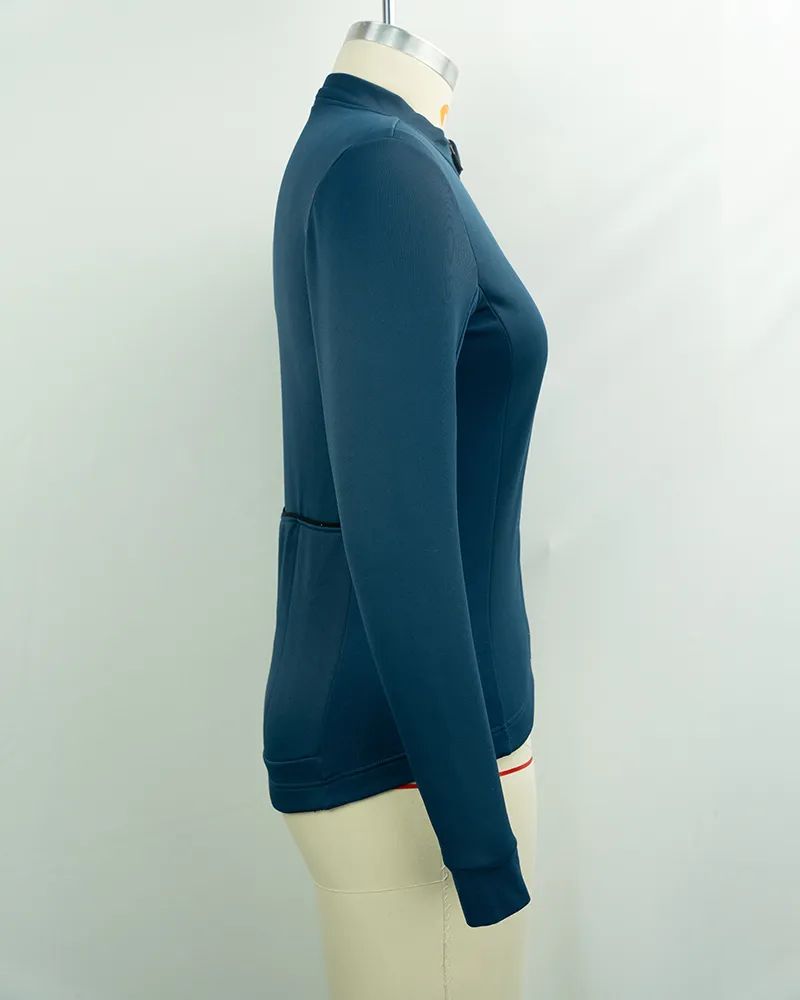 Women’s Navy Blue Full-Zip Performance Jacket-4