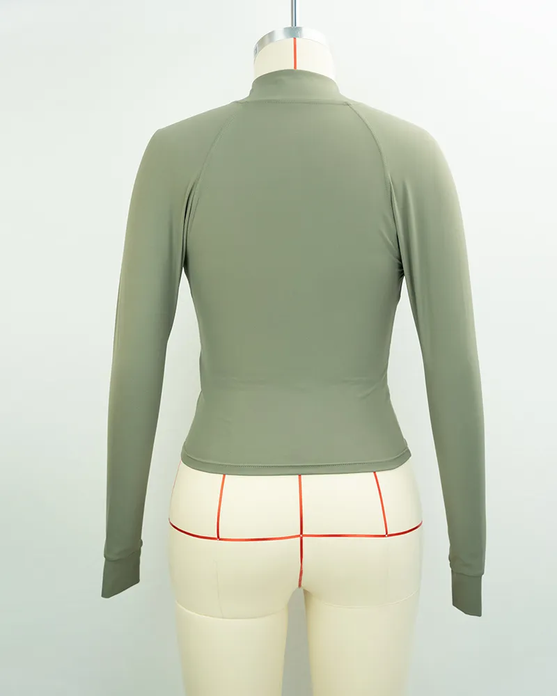 Women’s Olive Green Waist-Cinched Cropped Jacket-2