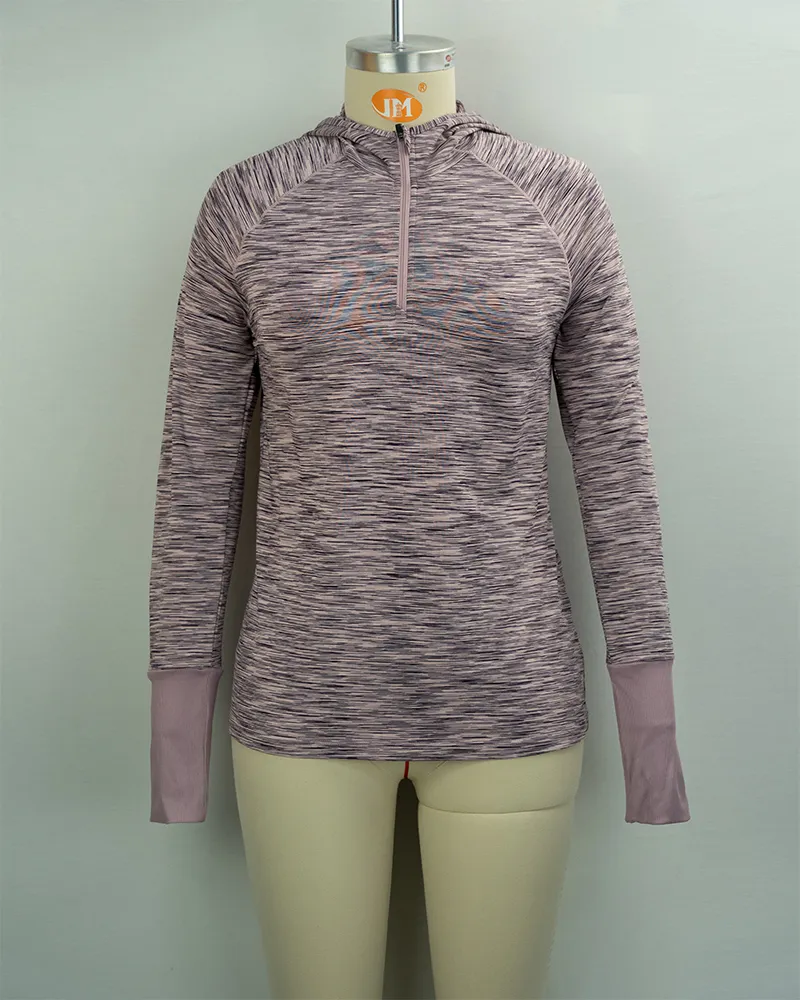 Women’s Space Dye Performance Hoodie with Long Sleeves-1