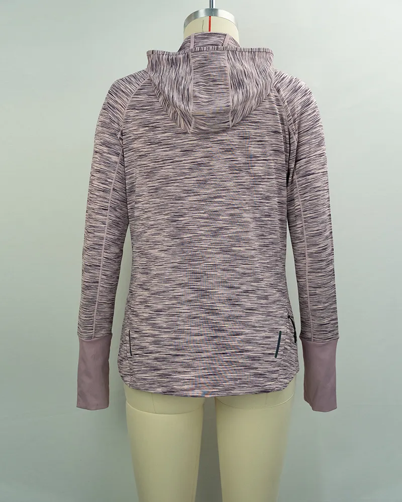 Women’s Space Dye Performance Hoodie with Long Sleeves-2