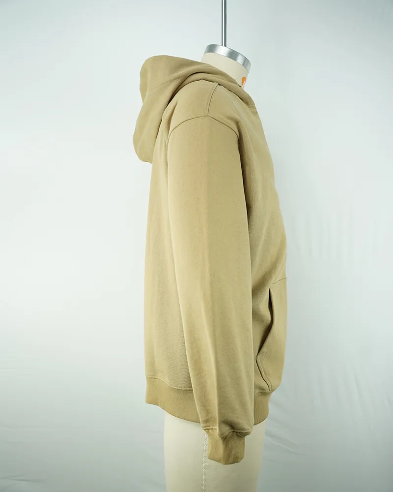 Mens Lightweight French Terry Hoodie with Zipper Pocket Quick Dry Streetwear-4