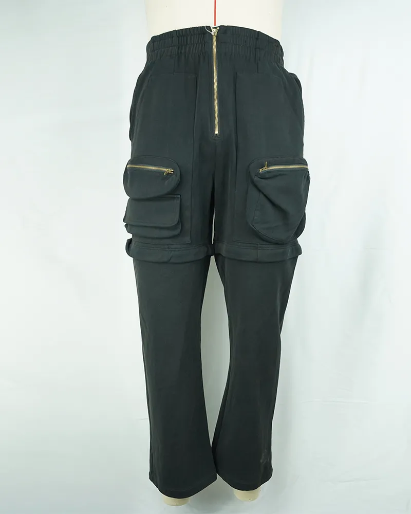Men’s Lightweight Urban Cargo Trousers Tapered Summer Pants-1