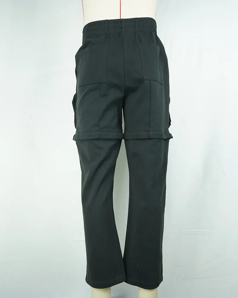 Men’s Lightweight Urban Cargo Trousers Tapered Summer Pants-2