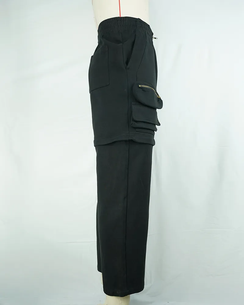 Men’s Lightweight Urban Cargo Trousers Tapered Summer Pants-3