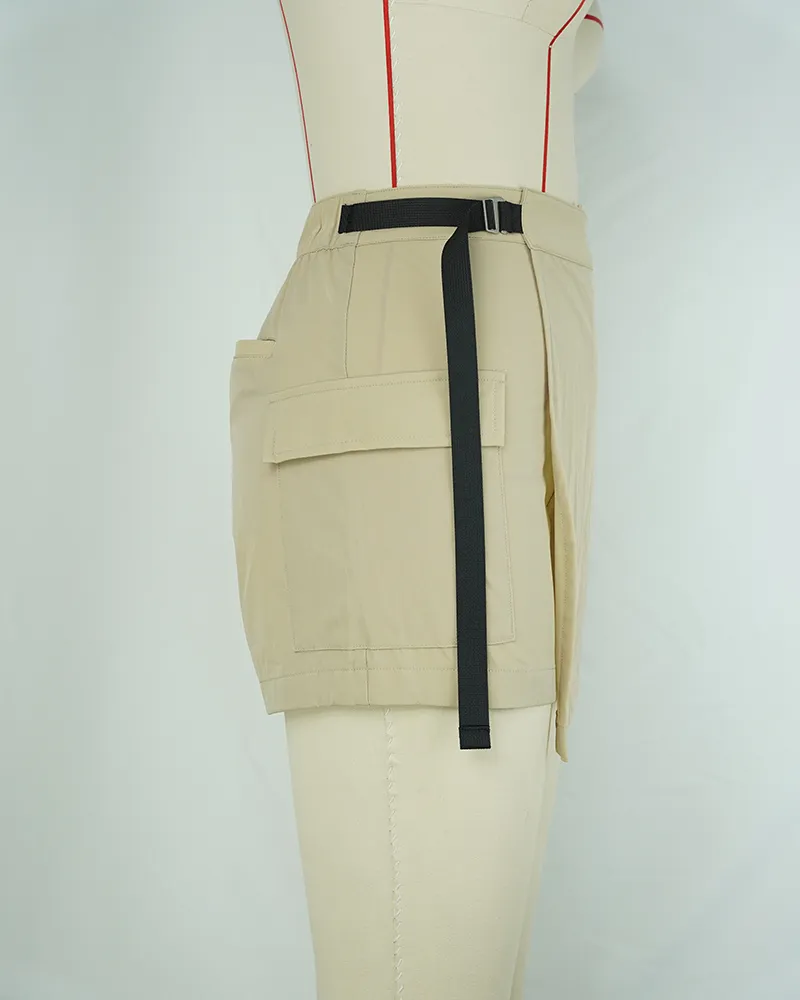 Women’s Summer Brown Culotte Skirt Pants Elegant Wide Leg-3