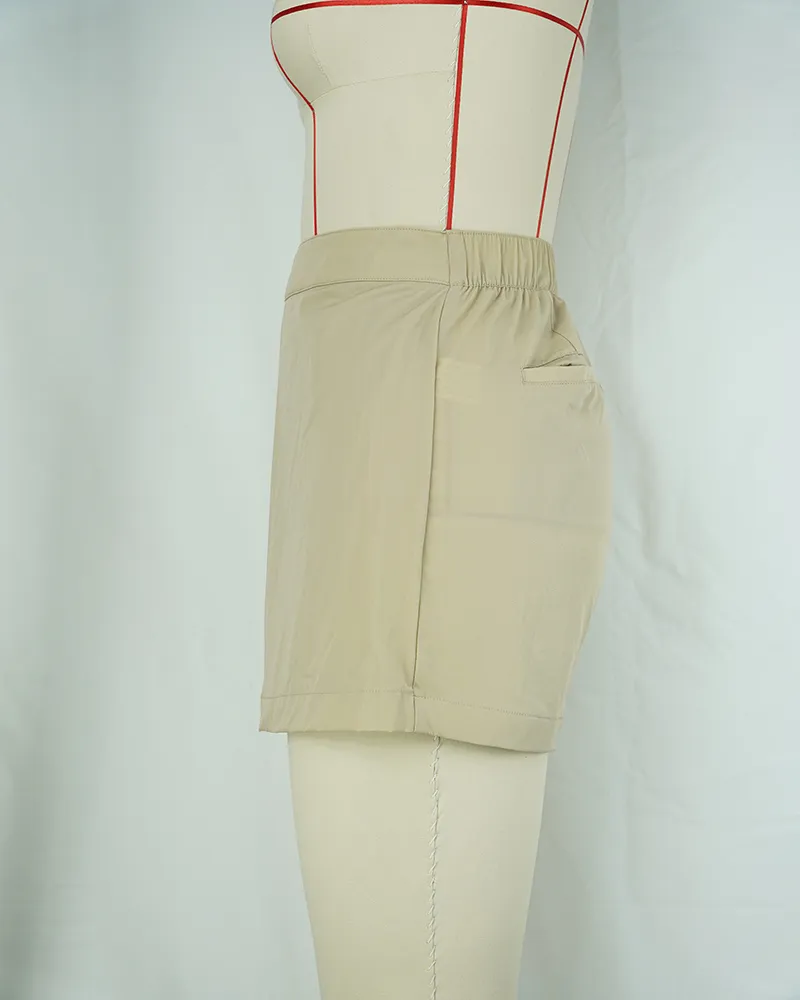 Women’s Summer Brown Culotte Skirt Pants Elegant Wide Leg-4