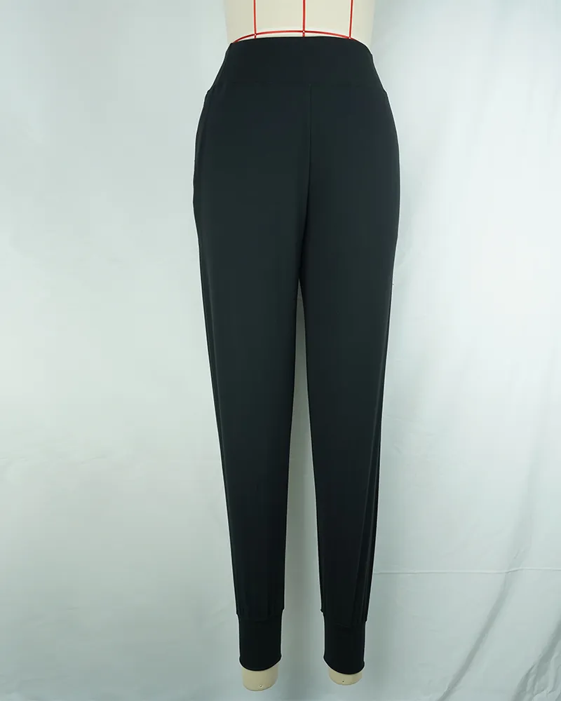 Women’s Summer Slim Taper Trousers High Rise Active Pants-1