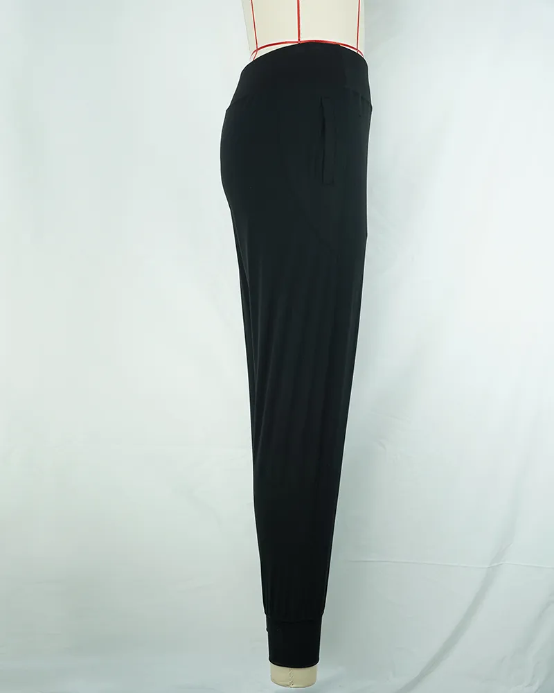 Women’s Summer Slim Taper Trousers High Rise Active Pants-3