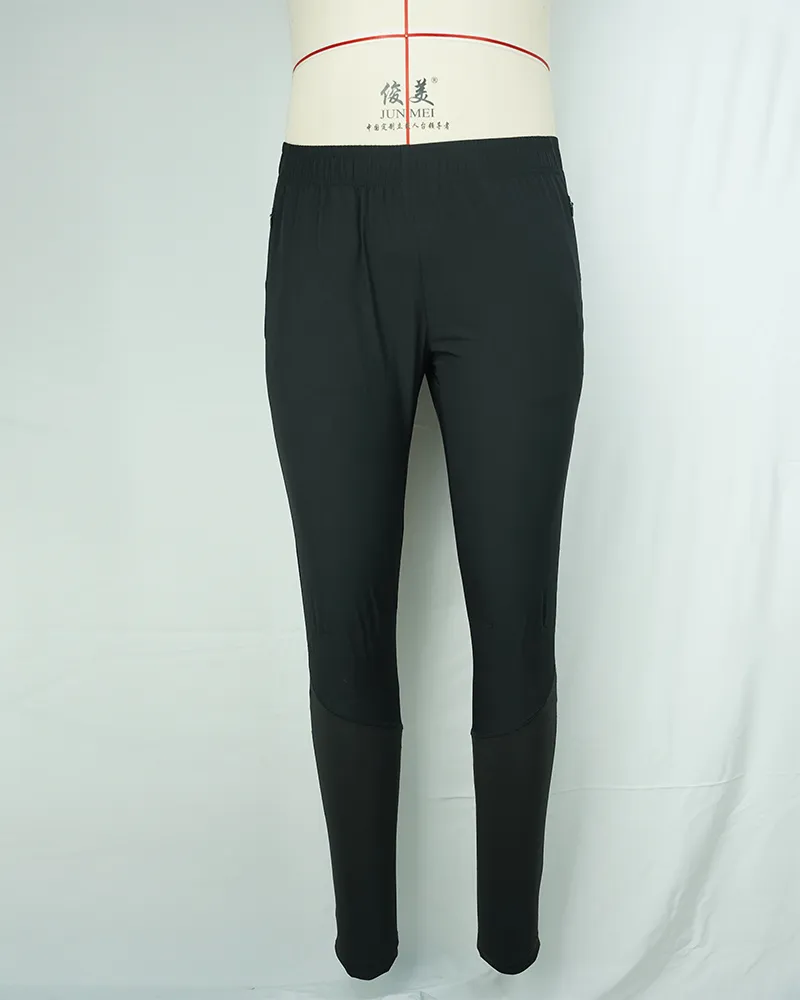 Women‘s Black Stretch Casual Jogger Pants Slim Tapered Fit-1