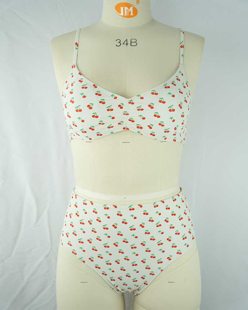 Women’s Cherry Print Bikini Set-1