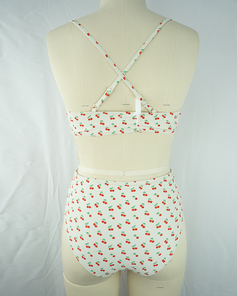 Women’s Cherry Print Bikini Set-2