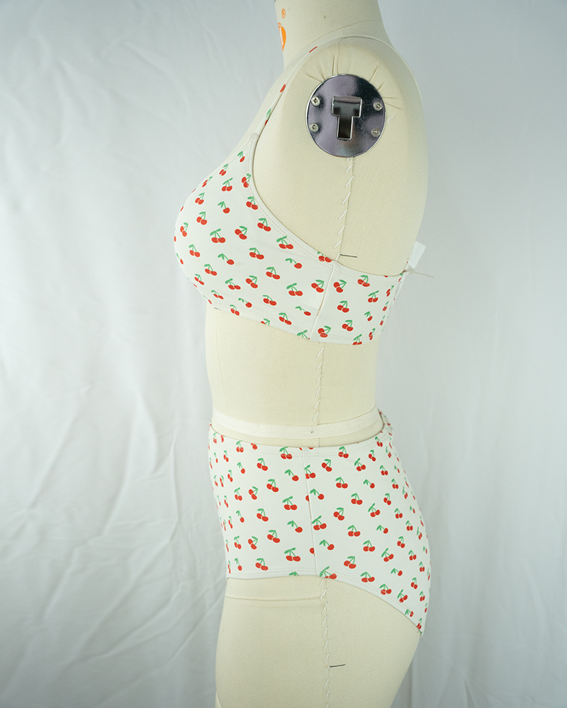 Women’s Cherry Print Bikini Set-4