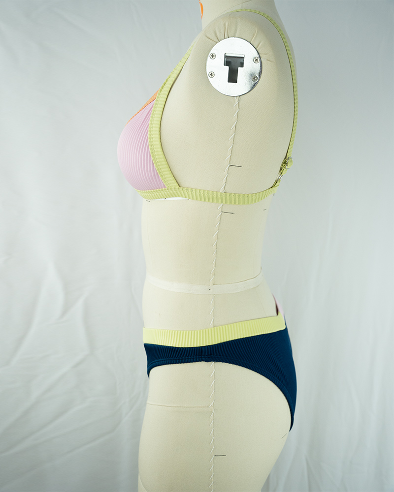 Women’s Color Block Bikini Set-4