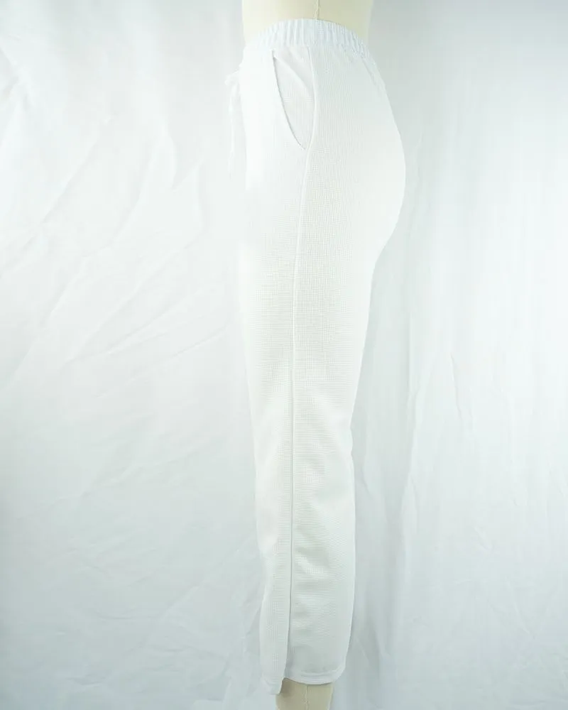 Women’s White Textured Jogger Pant-3